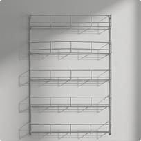 Taurę taupantis sieninis prieskonių laikiklis | Galvanizuotas, sandėliukui, 4 lentynos 5-tier gray