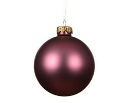Stiklinis kalėdinis eglės žaisliukas BAUBLE MATT, t.rožinės sp., 8 cm, 1 vnt