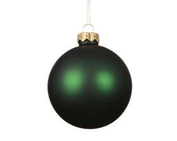 Stiklinis kalėdinis eglės žaisliukas BAUBLE MATT, t.žalios sp., 8 cm, 1 vnt