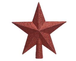 Eglės viršūnė TREETOPPER GLITTER, raudonos sp., 4,2 x 19 x 19 cm