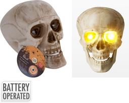 LED dekoracija HALLOWEEN SKULL, įvairių sp., 3 x LR44 (įeina), 14 x 15,2 x 20 cm