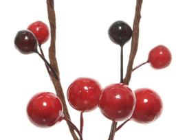 Kalėdinė dekoracija BRANCH BERRY, raudonos sp., 2 x 3 x 8 cm, 1 vnt