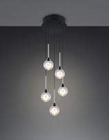 Pakabinamas LED šviestuvas TRIO CALISTA, 5x8,5W, 2500/3000/4000K, 5x850lm, Ø30x200cm