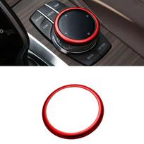 Aluminio lydinio automobilio centrinės konsolės žiedas dekoratyvinis multimedijos rankenėlės lipdukas apdaila interjero aksesuarai BMW 5 serijos G30 X3 raudona