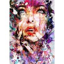 5d „pasidaryk pats“ deimantinis piešimas Abstraktus moters veidas Viso kvadrato deimantinis siuvinėjimas Pop meno mozaikos grafiti sienų dailininkas namų dekoravimas Full Round 40x50CM beige