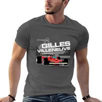 Naujas Gilles Villeneuve - F1 1979 marškinėlis marškinėliai oversized marškinėlis oversized marškinėliai marškinėliai vyrams pakuotė L black