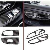 ABS Anglies Pluošto Interjero Apdailos Juostelė Langų Stiklo Pakėlimo Jungiklio Rėmelis Su Blizgučiais Mercedes Benz V klasės W447 V260 Model B gray