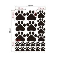 22Pcs/set Lovely Vinyl Cartoon Cat Dog Paws Wall Stickers Home Mural Refrigerator Decal gray