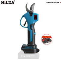 HILDA Cordless Brushless Pruning Shears with LCD Display for Fruit Trees blue