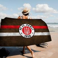 F-FC S-St. P-Pauli spausdintas mikropluošto paplūdimio rankšluostis Alpinizmas Joga Paplūdimys Plaukimas Bėgimas Sugeriantis minkštas rankšluostis W40*H60(CM) white