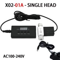 Aquarium CO2 motor valve digital display timing switch display fish tank CO2 generator/pressure reducing valve equipment control AC100-240V-AU plug black