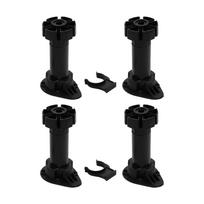 Adjustable Furniture Leg Set of 4 Suitable for Various Furnishings Sturdy ABS Plastic Design Ensures Stability 10CM