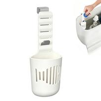 Toilet Tank Cleaning Tablet Holder With Metal Hook For Home Maintenance And Gift White Metal white