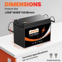 EU OL DE Stock No TAX LifePo4  Energy Storage Battery 12V 24V100Ah 200Ah 300Ah Lithium Iron Phosphate LifePo4 Battery With BMS 12.8V 300AH