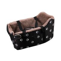 Paw Print Design Portable Pet Car Carrier Center Console Safety Seat for Small Dogs And Cats Comfortable Pet Bed juoda
