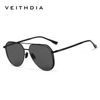 Men's and women's thickened, high-definition nylon polarized sunglasses, model 8269 VEITHDIA Black frame+Gray gray