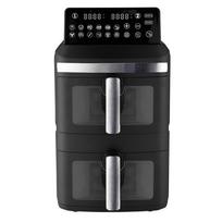 Karšto oro gruzdintuvė Zyle ZY013AF, dviejų aukštų, 2800 W, 13 l, juoda