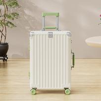 Multi-Functional Trolley Suitcase with Combo Lock, Rollerblade Wheels, 20  Carry-On, 28  Large Capacity 20-inch white