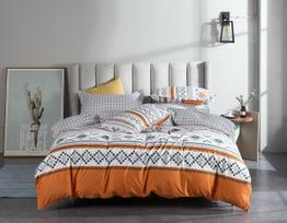 Soft Microfiber Duvet Cover Set Boho Chic Print Twin Full Queen King Size 3Pcs Black Comforter Cover US Twin-173x229 gray
