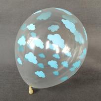 12 inch 2.8g Transparent Cloud Balloon Blue White Cloud Balloon Party Decoration Cloud Latex Printed Balloons 12inch 10pcs skaidri