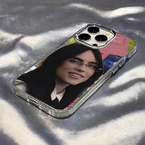 Billie Singer E-Eilish Phone Case For IPhone 17 Pro Max 16 15 14 Pro Max IPhone 13 Pro Max 11 Plus Transparent Cover iPhone17 Air black