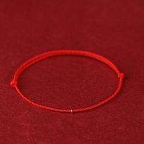 Itin plona 999 gryno aukso raudono siūlo apyrankė ant kulkšnies - Jaučio metai Moters Valentino dienos dovana Bracelet/Anklet + Set red