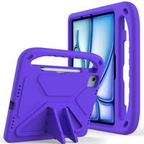 Kids Case for Apple iPad Pro 13 11 12.9 6th 5nd 4nd 3nd Handheld EVA Foam Cover for iPad 10.2 Air 13 11 5 4 3 2 1 Mini 7 6 iPad Pro 11 (2024) violetinė