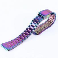 Vintažinė metalinė laikrodžio apyrankė Casio SGW400 F91W F84 F105/108/A158/168 AE1200/1300, aukštos kokybės 18 mm nerūdijančio plieno apyrankė 20mm blue