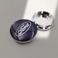 4 vnt. 54/56/60/65/68 mm automobilio ratlankio centrinis dangtelis, skirtas Ford Fiesta Mondeo Fusion Explorer Escape Focus Kuga, ratlankio dangtelio lipdukas 4cap white