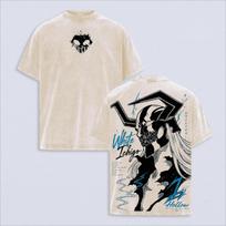 Manga BLEACH Kurosaki Ichigo T-shirt For Men Clothing Summer Casual Short Sleeve Pure Polyester Tees Clothes Vintage Washed T Shirt S smėlis