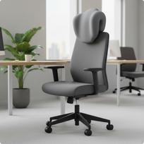 Biuro kėdės galvos atrama Ergonomiška kaklo pagalvėlė poilsio pertraukai, darbo vietai, Džentelmeno pilka Gentleman Gray
