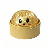 Hot Glitter Dumpling Squishy Maltose Series With Box Dumplings Sensory Squeeze Toy For Stress Relief Random Color beige