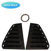 For VW Golf 7 7.5 MK7 MK7.5 GTI GTD TSI TDI R R-Line 2013- Car Rear Side Window Louver Air Vents Windshield Decoration Cover Gloss Black