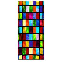 Vitražo langų plėvelė nepermatoma matinė Privatumo apsauga Daugkartinio naudojimo nuimama namų dekoro bažnyčios lango danga 40cm x 120cm blue