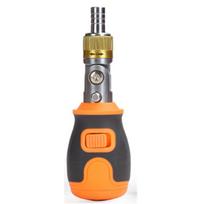 8 In 1 Portable Ratchet Screwdriver Hidden Screwdriver Combination Set Multi Angle Rotation Multifunctional Maintenance Tools oranžinė