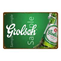 Grolsch Lager alaus metalinis plakatas skardinės lentelės sienos meno tapyba dekoratyvinė plokštelė baro užeigos klubo namų dekoras meno reikmenys YK052 20x30cm green