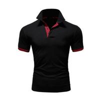 2025 nauji vyriški polo marškinėliai vasarai, siuvinėti, vyriški trumpomis rankovėmis polo, verslo drabužiai, prabangūs vyriški marškinėliai 5XL black