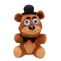 New Hot 18CM FiveNight At Freddy Fnaf Cute Plush Toys Doll Bonnie Bear Foxy Cartoon Stuffed Dolls Freddy Toys Children Fans Gift brown