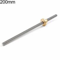 150-500mm 3D Printer T8 Stepper Rod with Thread Lead Screw Trapezoidal Acme Nut 150mm white