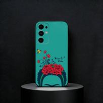 F-Frida-s K-Kahlo-g Meninis telefono dėklas Samsung S25, S24, S23, S22, S21, S20, Ultra, Plus, FE Juodas minkštas dėklas Samsung S25 blue