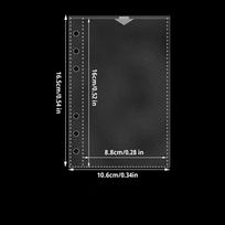 10pcs Mini A6 Binder Pocket Clear Binder Pouches Zipperless Cash Budget Binder Envelopes Top Open Sleeves Page Protectors black