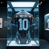 Pažangaus Mecha Stiliaus Messi #10 Vasariniai Vyriški Marškinėliai Trumpomis Rankovėmis Greitai Džiūstantys Treniruočių 3D Spausdinimo Kvėpuojantys Lauko Sportiniai Marškinėliai 6XL gray