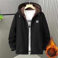 Rudens žiemos vilnos striukė vyrams 12XL Dydžio striukė Kailis Žiemos stora šilta striukė Didelio dydžio 12XL 10XL juoda