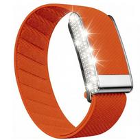 Whoop 5.0 Replacement Strap, Unique Bling Diamond Frame, Nylon Woven Elastic Sport Band with Metal Logo for ECG Fitness WHOOP 5.0 oranžinė