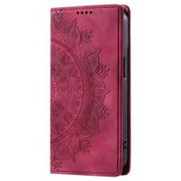 i Phone SE 2022 Funda Totem Flip Case onfor Apple iPhone 16 15 14 Plus 13 12 mini 11 Pro Xs Max XR Magnetic Leather Wallet Capa iPhone XR raudona