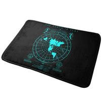 Flat Earth Map Earth Is Flat Firmament Plies New World Order Mat Rug Carpet Home Washable Fashionable 40cmx60cm black