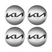 4pcs Car Wheel Center Cover Stickers Hub Cap Accessories For KIA EV6 Sorento S2 Niro Stinger Ceed Carnival K5 K9 Soul Carens VQ Cad gray