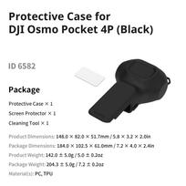 SmallRig Pocket 4P apsauginis dėklas, skirtas DJI Osmo Pocket 4P, su ekrano apsauga. Yra kietas išorinis apvalkalas ir minkštas vidinis pamušalas 6582 black
