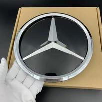 Automobilio priekinis logotipas emblema grotelių ženklelis Mercedes Benz W156 W204 W205 W210 W211 W212 W213 C E klasės GLA GLK ML GLC GLE priedai 2016-2019 E Class sidabras
