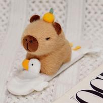 Cute cute capybara pop circle plush toy doll small capybara bracelet children's company soothing doll 25*10cm（0.04kg） beige